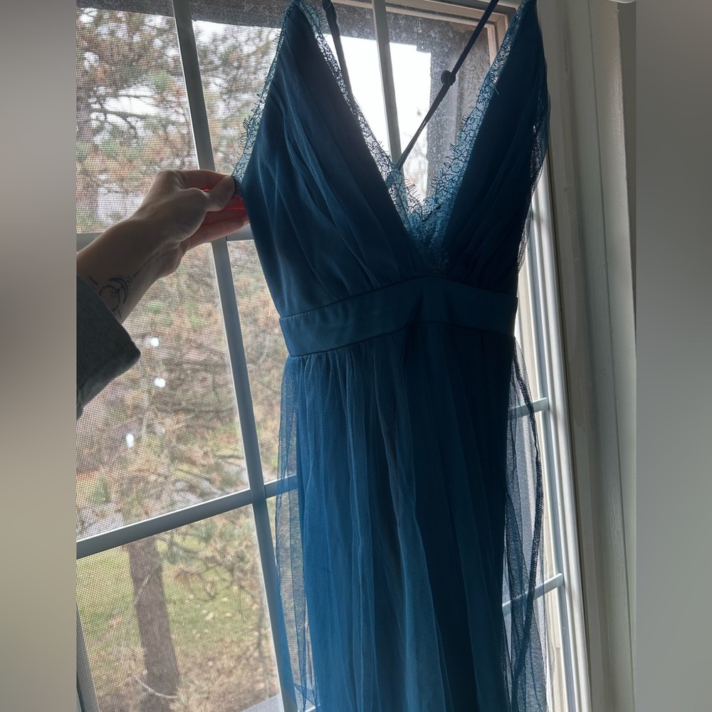 Teal/ blue dress worn once